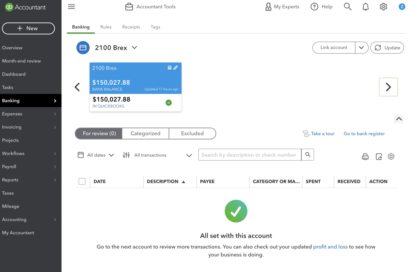 Banking Transactions QBO
