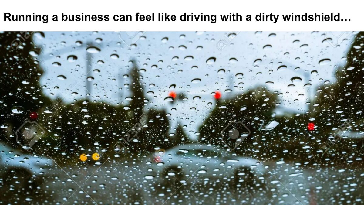 Driving with a dirty windshield